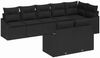 vidaXL Sofa Set mit Kissen 8 pcs Schwarz Poly Rattan 3346773 Bild 2
