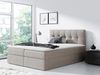 Boxspringbett Cleofas , Natur, 160x200 cm, Webstoff Bild 2