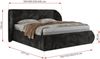 Polsterbett mit Lattenrost, Doppelbett Bettkasten, Bettgestell mit Gasdruckfeder Pocket Matratze - CAELA CLASSIC - 140 x 200 cm - Dunkelgrau Plüsch - VIRE LUX Bild 4