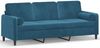 vidaXL 3-Sitzer-Sofa mit Zierkissen Blau 180 cm Samt 3200900 Bild 2