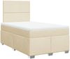 vidaXL Boxspringbett mit Matratze Creme 120x200 cm Stoff 3292753 Bild 3