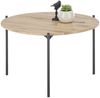 Couchtisch >ASSUAN< in Eiche, Massivholz / Metall - 33x55cm (HxD) Bild 3