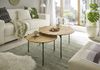 Couchtisch >ASSUAN< in Eiche, Massivholz / Metall - 33x55cm (HxD) Bild 2