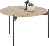 Couchtisch >ASSUAN< in Eiche, Massivholz / Metall - 33x55cm (HxD) Bild 4