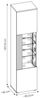 Glasvitrine >ALVERNO< in Asche/Coast Evoke Eiche Lamelle-Dekor - 50x208x40 (BxHxT) Bild 4
