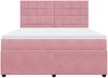 vidaXL Boxspringbett mit Matratze Rosa 180x200 cm Samt 3292411 Bild 4