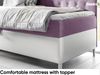 MEBLINI Kinderbett mit Bettkasten FILIPPO 2 100x200 – H3/Lila Samt Gepolstert Einzelbett mit Matratze - Polsterbett mit Stauraum - Bett mit Kopfteil – Stauraumbett Bild 4