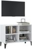vidaXL TV-Schrank mit Metallbeinen Hochglanz-Weiß 69,5x30x50cm 805938 Bild 3