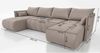 Wohnero24 NESSA U Ecksofa 292x152 cm mit Schlaffunktion 280x140 & Bettkasten – XXL Wohnlandschaft Beige Bild 4