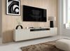 TV-Schrank 200 cm hängend, Fernsehtisch, Lowboard, Cashmere, Lamellenfront, LED-Beleuchtung – Capri Premium, 42 x 40 x 200 cm Bild 3
