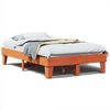 vidaXL Massivholzbett ohne Matratze Wachsbraun 135x190 cm Kiefernholz 855372 Bild 2