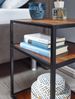 Nachttisch Sheesham Massivholz / Metall 40x50x35 cm Beistelltisch Hoch Bild 5
