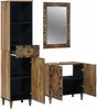 vidaXL Badezimmermöbel-Set mit Schubladen 3 pcs Braun Massivholz Mango 3310109 Bild 2