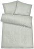 Carpe Sonno Bettwäsche 135x200 Damast Baumwolle Bettbezug Hotel Bettwäsche Set gestreift, Damast, 2 teilig, Damast Bettwäsche 155x220 Streifen Bettwäsche silber Bild 2