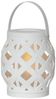 STAR TRADING Außen-Tischleuchte Flame lantern, LED Outdoor-Laterne,Flame Lantern, Batterie und Timer, weiß, 16cm, Ø Bild 4