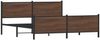 vidaXL Metallbett ohne Matratze Braun Eichen-Optik 180x200 cm 3301373 Bild 5
