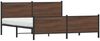 vidaXL Metallbett ohne Matratze Braun Eichen-Optik 180x200 cm 3301373 Bild 3