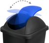 Stefanplast 'Push Can' Mülleimer, Kunststoff, 68 x 41 x 41 cm, 60 Liter, Blau / Schwarz Bild 3