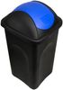 Stefanplast 'Push Can' Mülleimer, Kunststoff, 68 x 41 x 41 cm, 60 Liter, Blau / Schwarz Bild 4