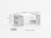 Couchtisch >Cesena< in Weiß-Hochglanz/Beton - 110x40x60cm (BxHxT) Bild 3