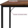tectake Schreibtisch Schrebitisch (1-St, 1 tlg), Geradliniger Schreibtisch im minimalistischen Industrie-Stil Bild 4