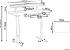 Schreibtisch elektrisch höhenverstellbar WILBANKS Braun Schwarz 120 cm 60 cm mit USB-Anschluss Bild 2