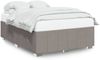 vidaXL Bettgestell ohne Matratze Taupe 140x200 cm Stoff 3284843 Bild 2