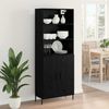 vidaXL Highboard Schwarz Eichen-Optik 69,5 x 34 x 180 cm Holzwerkstoff 3416085 Bild 4