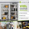 Juskys Lagerregal Basic 4er Set 180x90x40 cm – 4 Schwerlastregale mit 20 Böden – max. 3500 kg - Metall verzinkt - Regale Kellerregal Metallregal Bild 3