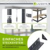 Juskys Lagerregal Basic 4er Set 180x90x40 cm – 4 Schwerlastregale mit 20 Böden – max. 3500 kg - Metall verzinkt - Regale Kellerregal Metallregal Bild 4