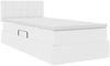 vidaXL Aufbewahrungsbett mit Matratze Reinweiß 100 x 200 cm Kunstleder 3370382 Bild 5