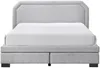 Vente-unique - INASTO Bett Stoff Grau - B 204,5 cm x H 114 cm x L 171 cm Bild 4
