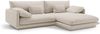 Micadoni Ecksofa Torino 4-Sitzer Rechts Samt Ecru Bild 2