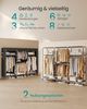 SONGMICS Stoffschrank mit Kleiderstange, Kleiderschrank mit Seitentaschen, Schrank für Schlafzimmer, 4 Hängefächer, schwarz Bild 4
