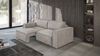 Sofa 3-Sitzer mit Schlaffunktion VAJANA Stoff Tilia Schwarz Bild 2