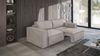 Sofa 3-Sitzer mit Schlaffunktion VAJANA Stoff Tilia Schwarz Bild 3