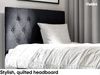MEBLINI Kinderbett mit Bettkasten FILIPPO 1 90x200 Rechts – H3/Schwarz Samt Gepolstert Einzelbett mit Matratze - Polsterbett mit Stauraum - Bett mit Kopfteil – Stauraumbett Bild 3