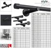 Deco-Raum® Gardinenstange 25mm 1-läufig Kappe | Länge: 330cm | Material: Metall | Farbe: Schwarz Bild 4