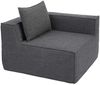 L-Sofa HWC-O54, Lounge-Couch mit Ottomane, erweiterbar modular rechts/links, Stoff/Textil 63x270x190cm ~ dunkelgrau Bild 5
