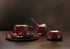 ASA Selection kolibri rusty red Espressotasse mit Unterer, Espresso Tasse, Kaffeetasse, Untertasse, Porzellan, Rot, 80 ml, 25512250 Bild 2