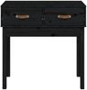 vidaXL Konsolentisch Schwarz 76,5x40x75 cm Massivholz Kiefer 821753 Bild 3