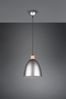 Pendelleuchte JAGGER Lampenschirm Metall/Holz Silber Antik, Ø 25cm Bild 4