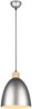 Pendelleuchte JAGGER Lampenschirm Metall/Holz Silber Antik, Ø 25cm Bild 2