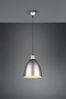 Pendelleuchte JAGGER Lampenschirm Metall/Holz Silber Antik, Ø 25cm Bild 3