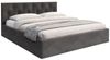 FDM Polsterbett Bettrahmen Bettgestell 90x200, 120x200, 140x200, 160x200, 180x200cm (MADE IN EU - mit hochwertigem Velours Bezug, Bettrahmen, Bett, Optional mit Matratze bestellbar, mit großen gepolsterten Kopfteil, mit Bettkasten zum aufklappen), Meta... Bild 4