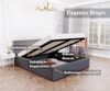 FDM Polsterbett Bettrahmen Bettgestell 90x200, 120x200, 140x200, 160x200, 180x200cm (MADE IN EU - mit hochwertigem Velours Bezug, Bettrahmen, Bett, Optional mit Matratze bestellbar, mit großen gepolsterten Kopfteil, mit Bettkasten zum aufklappen), Meta... Bild 2