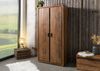 Garderobenschrank Akazie 88x45x180 natur lackiert BARK #118 Bild 2