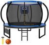 HOMALL Gartentrampolin Basketballkorb-Trampoline, Outdoor-Trampoline, Kindertrampoline, Ø 228 cm, (228/305/366/427 cm, komplett mit Basketball, Pumpe, Sicherheitsnetz, Leiter und 360°-Geländer, maximale Belastbarkeit 150 kg) Bild 2