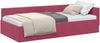 vidaXL Eckbettgestell mit Kopfteil Weinrot 90 cm x 190 cm Samt 42016075 Bild 2