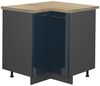 Eckunterschrank Fame-Line Dunkelblau Hochglanz 80.5 cm , AP Eiche Vicco Bild 4